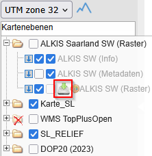 Download im klassischen Kartenviewer