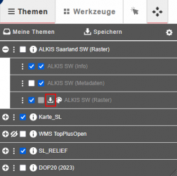 Download im modernen Kartenviewer